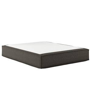 Premium Boxspringbett KINX Recycelter Strukturstoff Gesa: Anthrazit - 160 x 200cm - H2 - Ohne