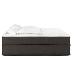 Premium Boxspringbett KINX Recycelter Strukturstoff Gesa: Anthrazit - 160 x 200cm - H2 - Ohne