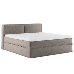 Premium boxspring KINX Gerecycleerde structuurstof Gesa: Grijs - 180 x 200cm - H2 zacht - 100cm