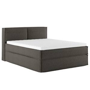 Letto boxspring Kinx Tessuto strutturato riciclato Gesa: antracite - 140 x 200cm - H3 - 100 cm