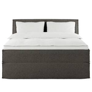 Letto boxspring Kinx Tessuto strutturato riciclato Gesa: antracite - 140 x 200cm - H3 - 100 cm