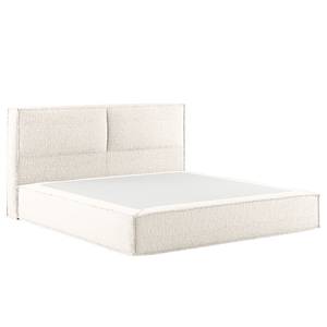 Letto boxspring Kinx Tessuto strutturato riciclato Gesa: bianco - 200 x 200cm - H3 - 100 cm