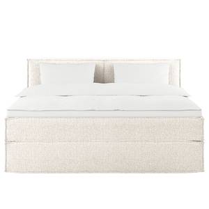 Letto boxspring Kinx Tessuto strutturato riciclato Gesa: bianco - 200 x 200cm - H3 - 100 cm