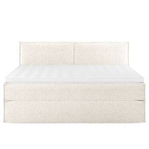 Letto boxspring Kinx Tessuto strutturato riciclato Gesa: bianco - 200 x 200cm - H3 - 100 cm