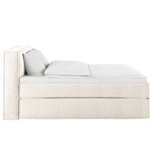 Letto boxspring Kinx Tessuto strutturato riciclato Gesa: bianco - 200 x 200cm - H3 - 100 cm