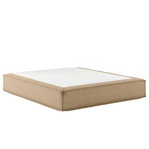 Premium boxspring KINX Gerecycleerde structuurstof Gesa: Beige - 200 x 200cm - H3 medium - Zonder