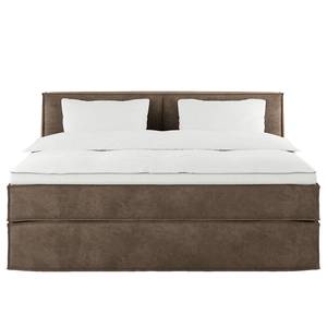 Letto boxspring Kinx Velluto Onoli: marrone chiaro - 200 x 200cm - H2 - 100 cm