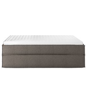 Lit boxspring Kinx Tissu structure recyclé Gesa: Gris - 140 x 200cm - D3 medium - Sans