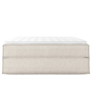 Letto boxspring Kinx Tessuto strutturato riciclato Gesa: bianco - 140 x 200cm - H3 - Senza