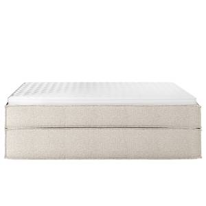 Letto boxspring Kinx Tessuto strutturato riciclato Gesa: bianco - 140 x 200cm - H3 - Senza