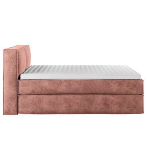 Premium boxspring KINX Velours Onoli: Oud pink - 140 x 200cm - H2 zacht - 100cm