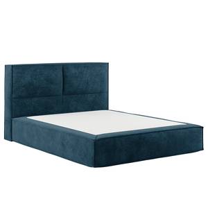 Lit boxspring Kinx Velours Onoli: Bleu marine - 140 x 200cm - D2 souple - 100 cm