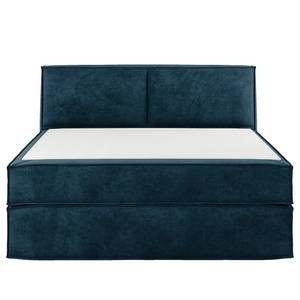 Lit boxspring Kinx Velours Onoli: Bleu marine - 140 x 200cm - D2 souple - 100 cm