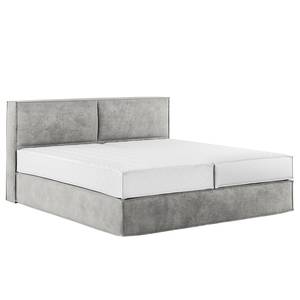 Letto boxspring Kinx Velluto Onoli: grigio chiaro - 180 x 200cm - H2 - 100 cm