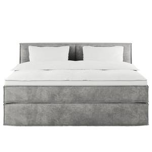 Letto boxspring Kinx Velluto Onoli: grigio chiaro - 180 x 200cm - H2 - 100 cm