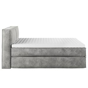 Letto boxspring Kinx Velluto Onoli: grigio chiaro - 180 x 200cm - H2 - 100 cm