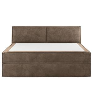 Premium boxspring KINX Velours Onoli: Lichtbruin - 180 x 200cm - H2 zacht - 100cm