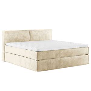 Premium Boxspringbett KINX Samt Onoli: Beige - 200 x 200cm - H2 - 100 cm