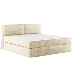 Premium Boxspringbett KINX Samt Onoli: Beige - 200 x 200cm - H2 - 100 cm