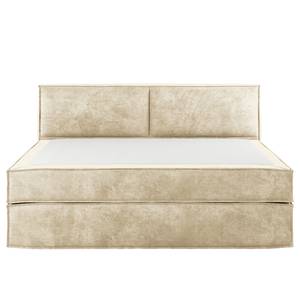 Premium Boxspringbett KINX Samt Onoli: Beige - 200 x 200cm - H2 - 100 cm