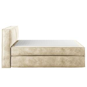 Premium Boxspringbett KINX Samt Onoli: Beige - 200 x 200cm - H2 - 100 cm