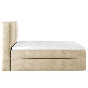 Letto boxspring Kinx Velluto Onoli: beige - 160 x 200cm - H2 - 130 cm