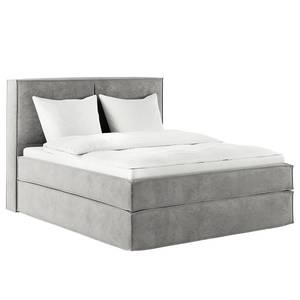 Letto boxspring Kinx Velluto Onoli: grigio chiaro - 180 x 200cm - H2 - 130 cm