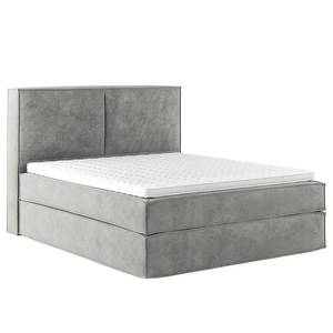 Letto boxspring Kinx Velluto Onoli: grigio chiaro - 180 x 200cm - H2 - 130 cm