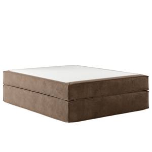 Premium boxspring KINX Velours Onoli: Lichtbruin - 140 x 200cm - H2 zacht - Zonder