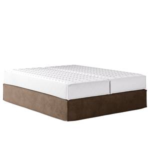 Premium boxspring KINX Velours Onoli: Lichtbruin - 140 x 200cm - H2 zacht - Zonder