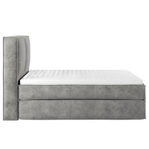 Letto boxspring Kinx Velluto Onoli: grigio chiaro - 140 x 200cm - H2 - 130 cm