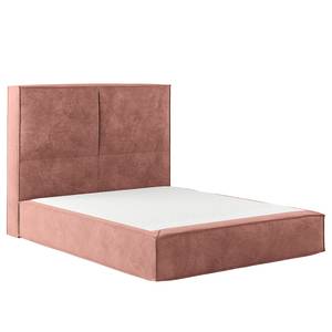 Lit boxspring Kinx Velours Onoli: Rose vieilli - 140 x 200cm - D2 souple - 130 cm