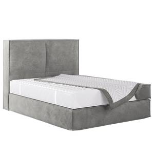 Letto boxspring Kinx Velluto Onoli: grigio chiaro - 160 x 200cm - H2 - 130 cm