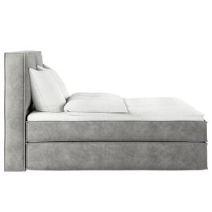 Letto boxspring Kinx Velluto Onoli: grigio chiaro - 160 x 200cm - H2 - 130 cm