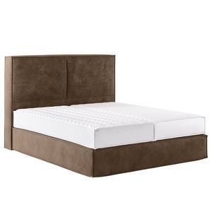 Premium boxspring KINX Velours Onoli: Lichtbruin - 180 x 200cm - H2 zacht - 130cm