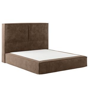 Premium boxspring KINX Velours Onoli: Lichtbruin - 180 x 200cm - H2 zacht - 130cm