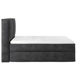 Letto boxspring Kinx Velluto Onoli: antracite - 160 x 200cm - H2 - 130 cm