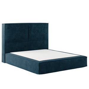 Premium Boxspringbett KINX Samt Onoli: Marineblau - 180 x 200cm - H2 - 130 cm