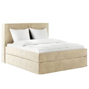 Premium boxspring KINX Velours Onoli: Beige - 200 x 200cm - H2 zacht - 130cm