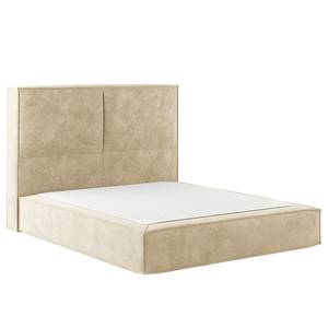 Letto boxspring Kinx Velluto Onoli: beige - 200 x 200cm - H2 - 130 cm