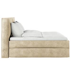 Letto boxspring Kinx Velluto Onoli: beige - 200 x 200cm - H2 - 130 cm