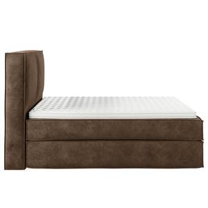 Premium Boxspringbett KINX Samt Onoli: Hellbraun - 200 x 200cm - H2 - 130 cm