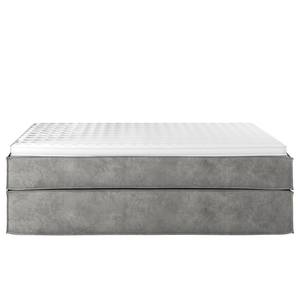 Letto boxspring Kinx Velluto Onoli: grigio chiaro - 140 x 200cm - H2 - Senza