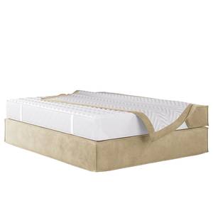 Premium boxspring KINX Velours Onoli: Beige - 140 x 200cm - H2 zacht - Zonder