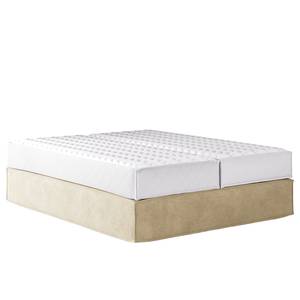 Premium boxspring KINX Velours Onoli: Beige - 140 x 200cm - H2 zacht - Zonder