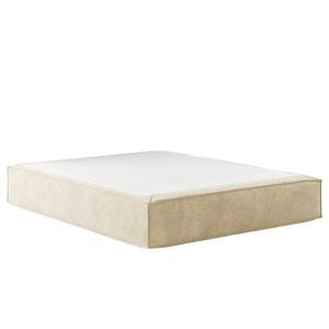 Premium boxspring KINX Velours Onoli: Beige - 140 x 200cm - H2 zacht - Zonder