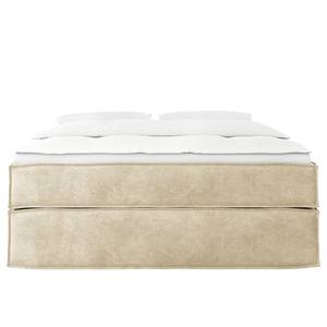 Premium boxspring KINX Velours Onoli: Beige - 140 x 200cm - H2 zacht - Zonder