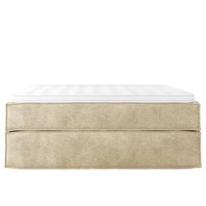 Premium boxspring KINX Velours Onoli: Beige - 140 x 200cm - H2 zacht - Zonder