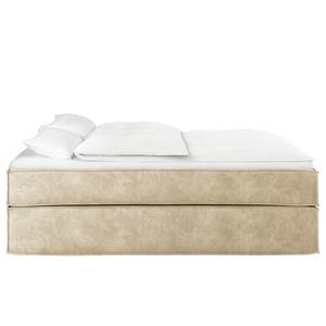 Premium boxspring KINX Velours Onoli: Beige - 140 x 200cm - H2 zacht - Zonder