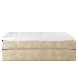 Premium boxspring KINX Velours Onoli: Beige - 140 x 200cm - H2 zacht - Zonder